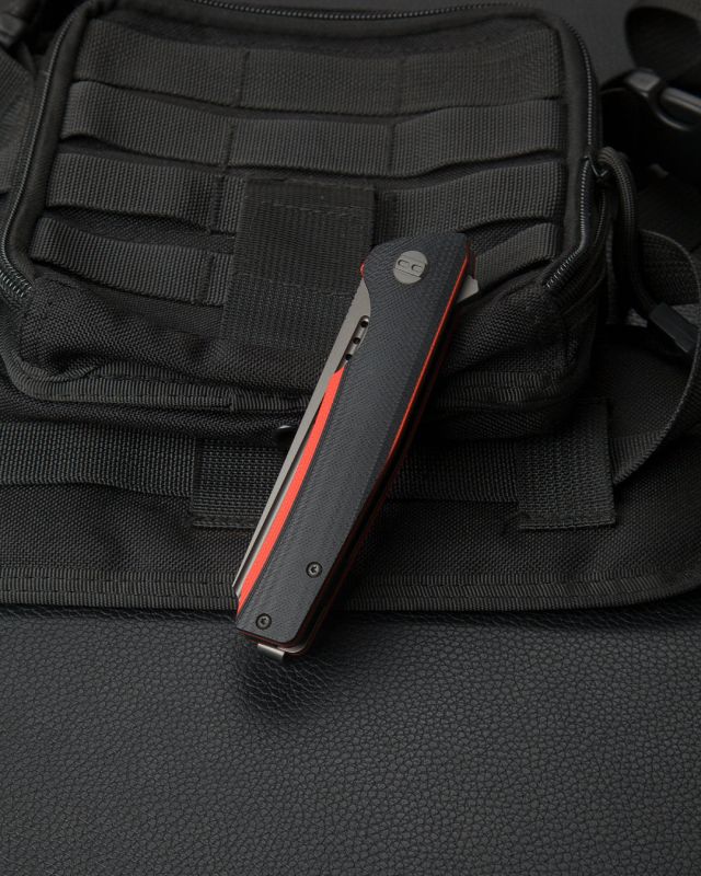 BESTECH Zatvárací nôž SLYTHER LinerLock Grey PVD - black / red (BG51C)
