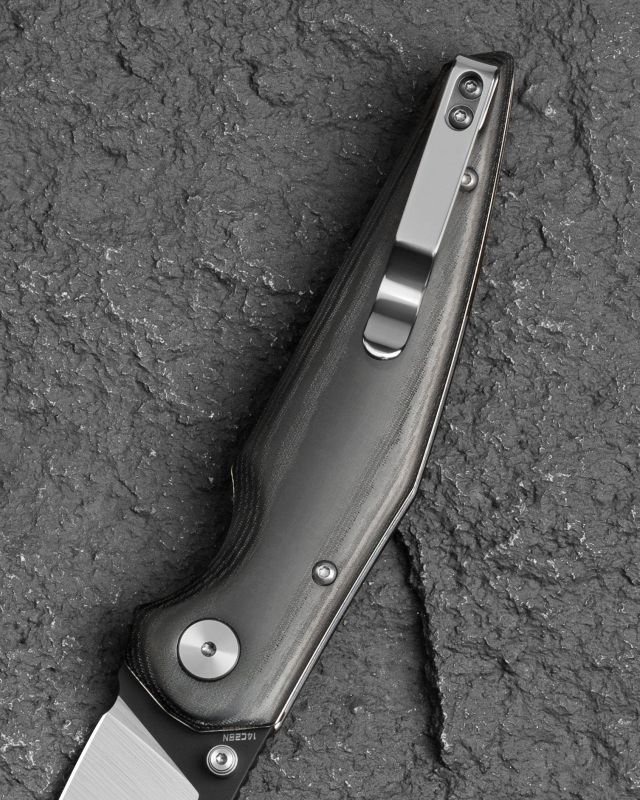 BESTECH Zatvárací nôž SNAKEBIRD ButtonLock Partial Black PVD - black (BG58B)