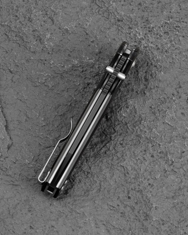 BESTECH Zatvárací nôž SNAKEBIRD ButtonLock Partial Black PVD - black (BG58B)