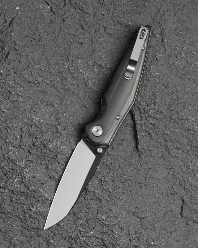 BESTECH Zatvárací nôž SNAKEBIRD ButtonLock Partial Black PVD - black (BG58B)