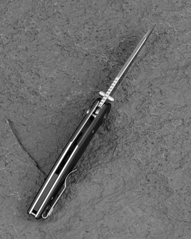 BESTECH Zatvárací nôž SNAKEBIRD ButtonLock - black (BG58C)