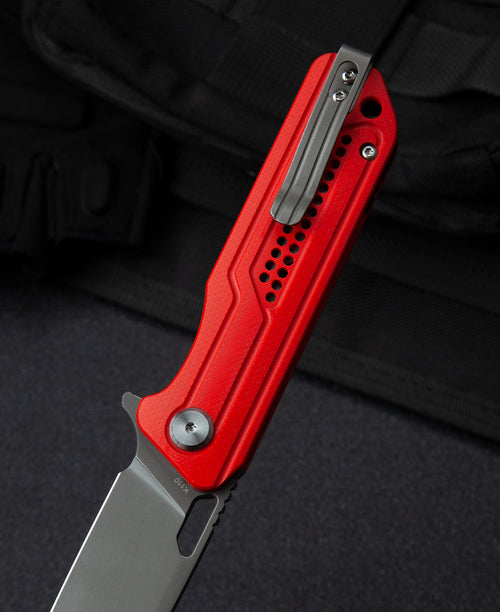 BESTECH Zatvárací nôž CIRCUIT LinerLock Grey PVD - red (BG35C-2)
