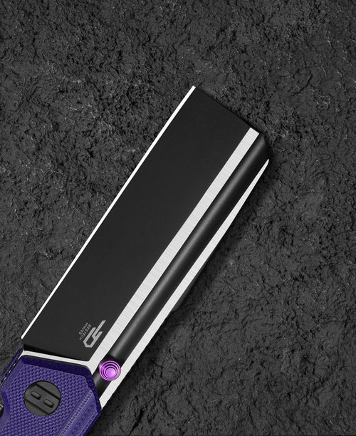 BESTECH Zatvárací nôž TARDIS LinerLock Black PVD - purple (BG54B)