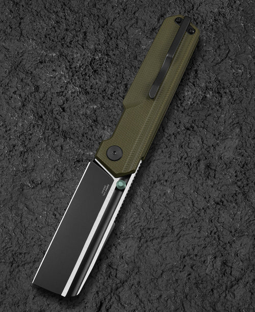 BESTECH Zatvárací nôž TARDIS LinerLock Black PVD - OD green (BG54C)