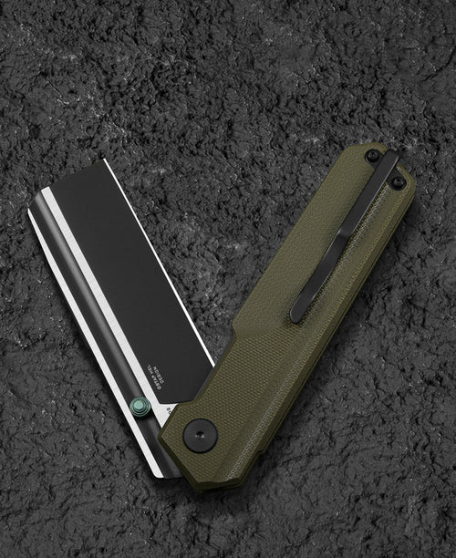 BESTECH Zatvárací nôž TARDIS LinerLock Black PVD - OD green (BG54C)