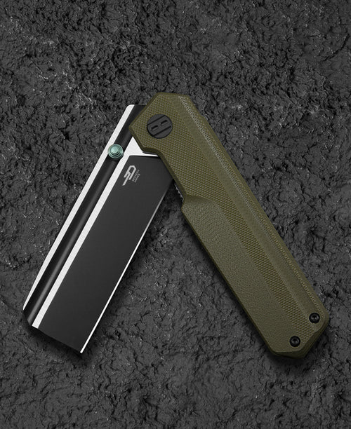 BESTECH Zatvárací nôž TARDIS LinerLock Black PVD - OD green (BG54C)