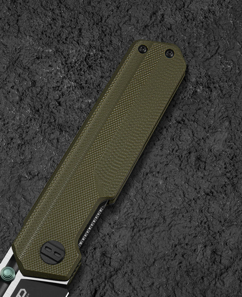 BESTECH Zatvárací nôž TARDIS LinerLock Black PVD - OD green (BG54C)