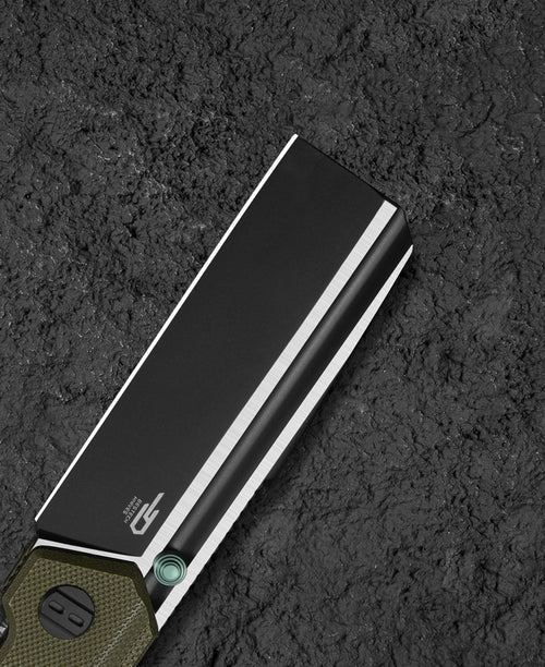 BESTECH Zatvárací nôž TARDIS LinerLock Black PVD - OD green (BG54C)