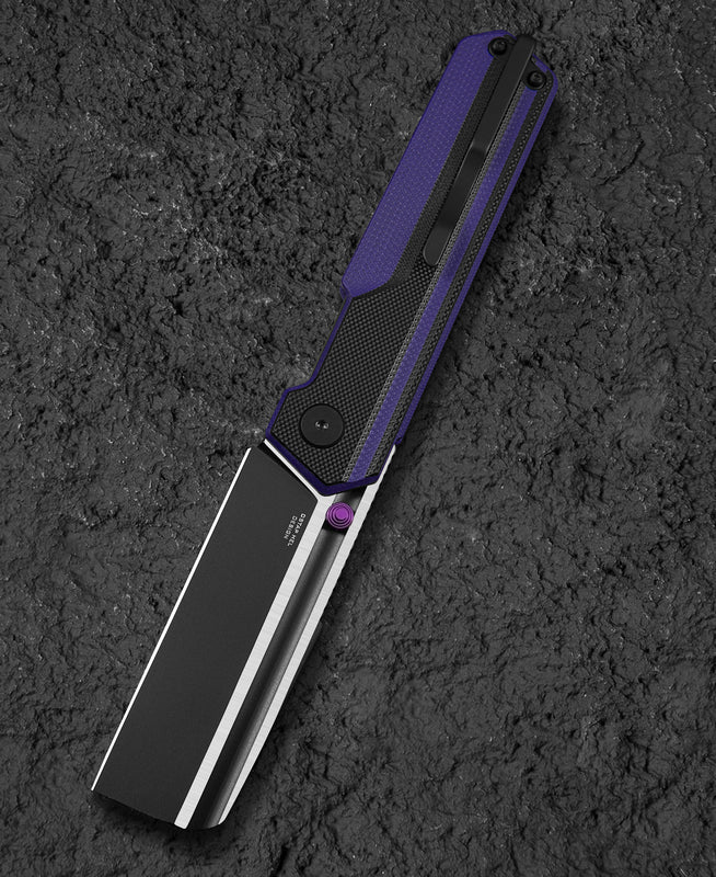 BESTECH Zatvárací nôž TARDIS LinerLock Black PVD - purple / black (BG54D)