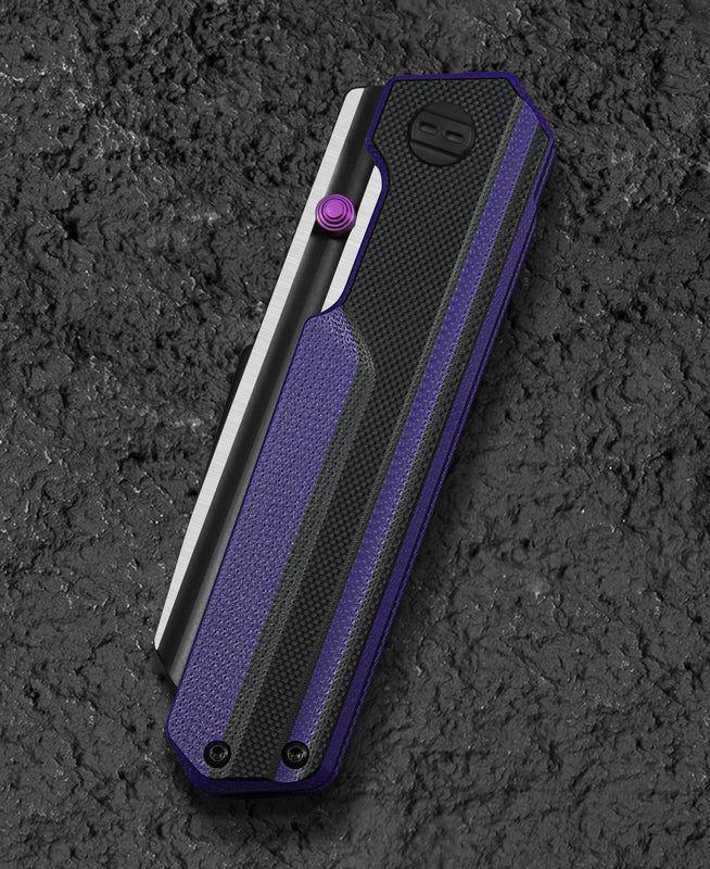 BESTECH Zatvárací nôž TARDIS LinerLock Black PVD - purple / black (BG54D)