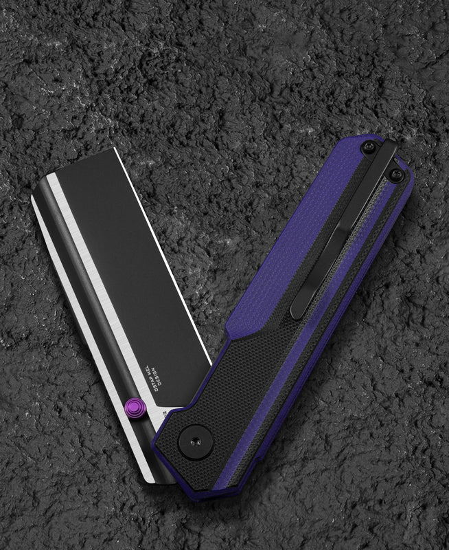 BESTECH Zatvárací nôž TARDIS LinerLock Black PVD - purple / black (BG54D)