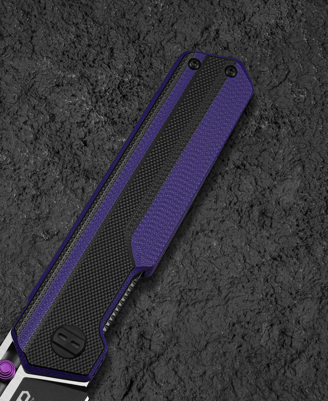 BESTECH Zatvárací nôž TARDIS LinerLock Black PVD - purple / black (BG54D)