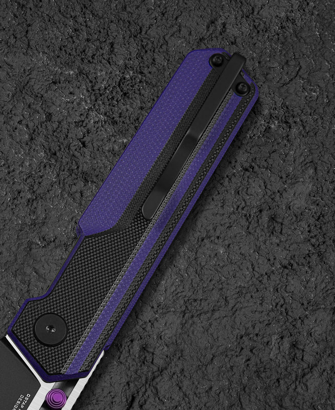 BESTECH Zatvárací nôž TARDIS LinerLock Black PVD - purple / black (BG54D)