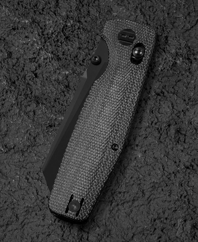 BESTECH Zatvárací nôž SLASHER BarLock Black SW - black micarta (BG56A-2)