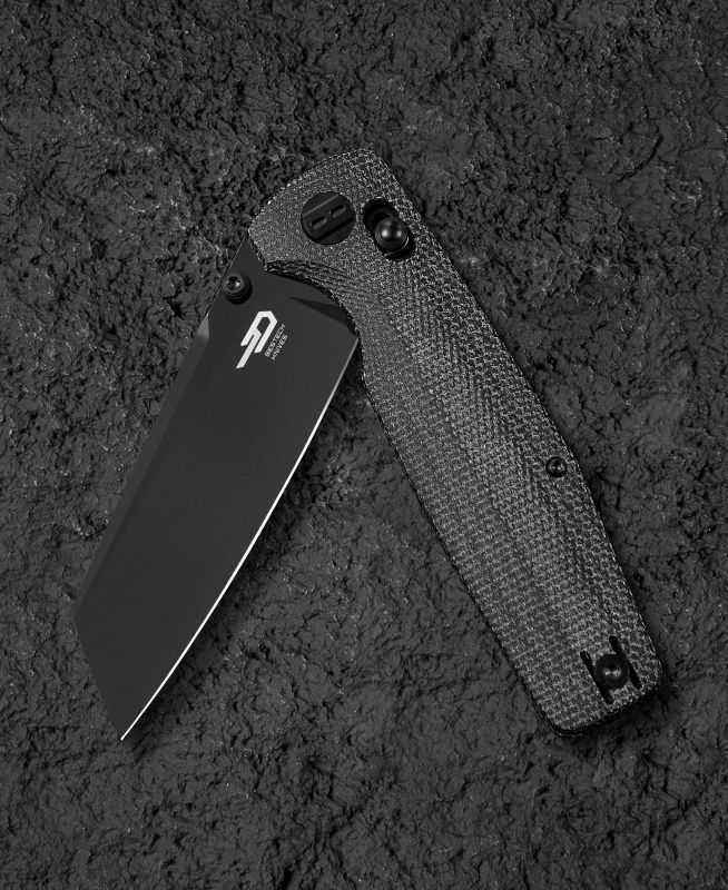 BESTECH Zatvárací nôž SLASHER BarLock Black SW - black micarta (BG56A-2)