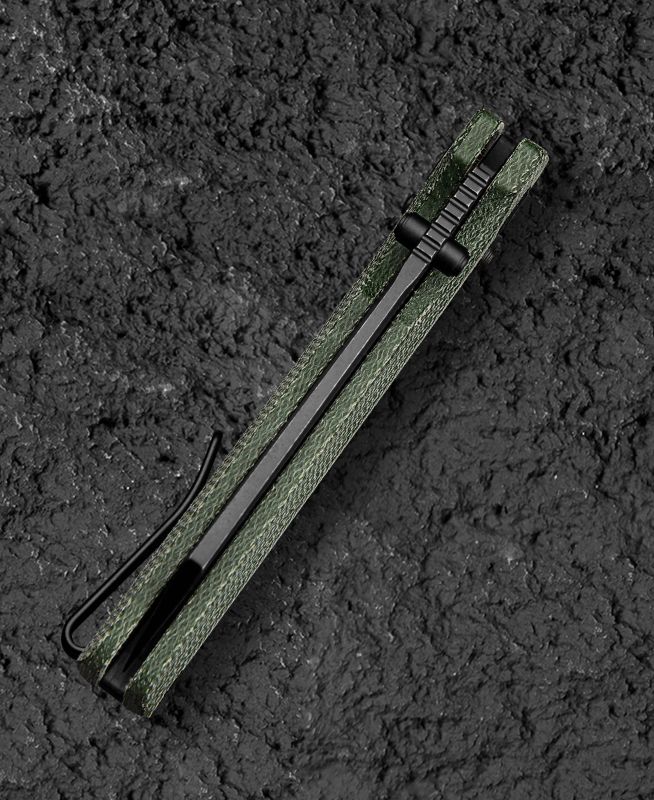 BESTECH Zatvárací nôž SLASHER BarLock Black SW - green micarta (BG56B-2)