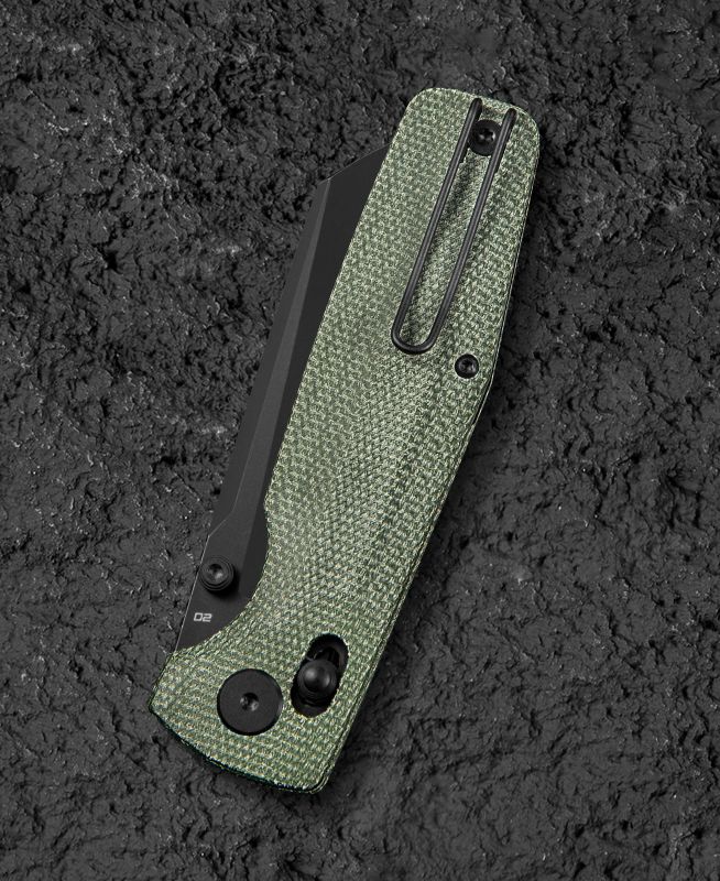 BESTECH Zatvárací nôž SLASHER BarLock Black SW - green micarta (BG56B-2)