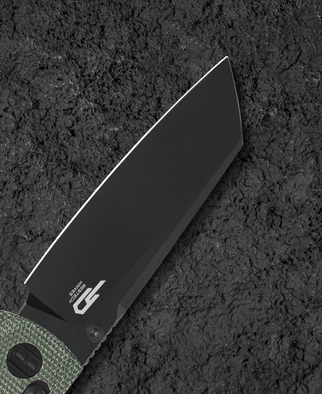 BESTECH Zatvárací nôž SLASHER BarLock Black SW - green micarta (BG56B-2)
