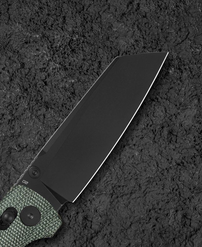 BESTECH Zatvárací nôž SLASHER BarLock Black SW - green micarta (BG56B-2)