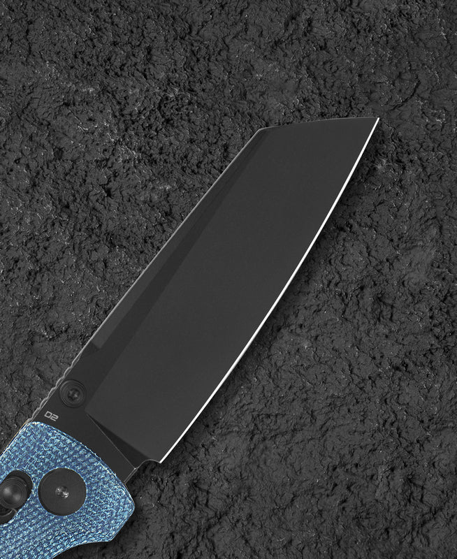 BESTECH Zatvárací nôž SLASHER BarLock Black SW - blue micarta (BG56C-2)