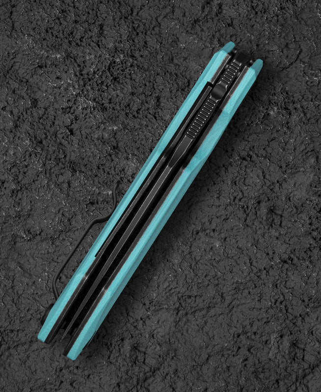 BESTECH Zatvárací nôž IVY LinerLock Black SW - light blue (BG59F)