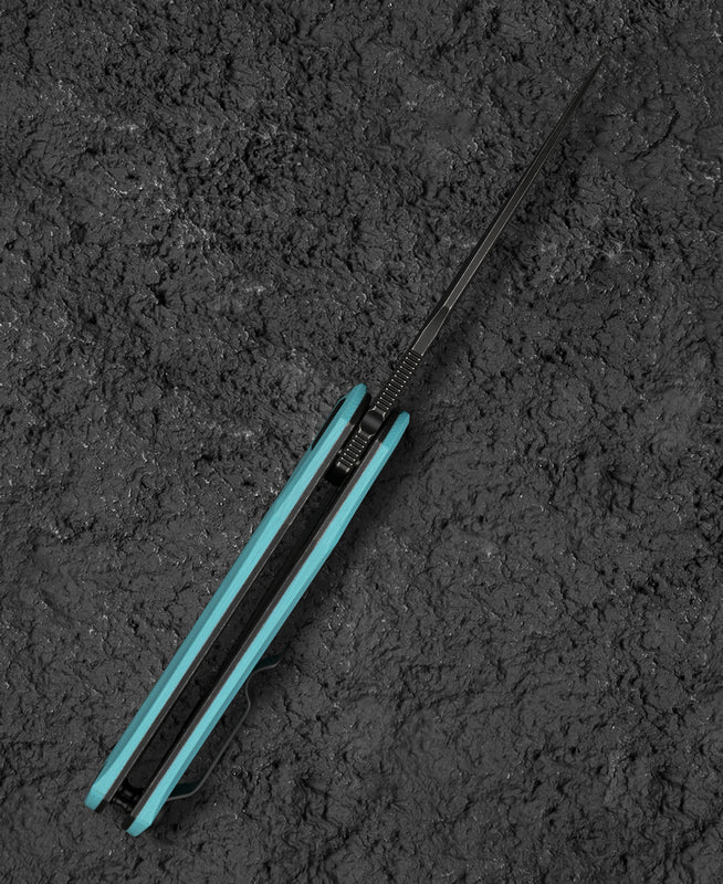 BESTECH Zatvárací nôž IVY LinerLock Black SW - light blue (BG59F)