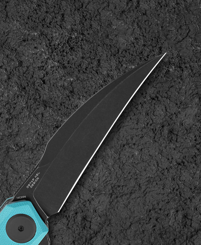 BESTECH Zatvárací nôž IVY LinerLock Black SW - light blue (BG59F)