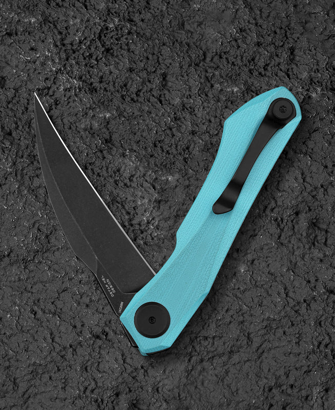 BESTECH Zatvárací nôž IVY LinerLock Black SW - light blue (BG59F)