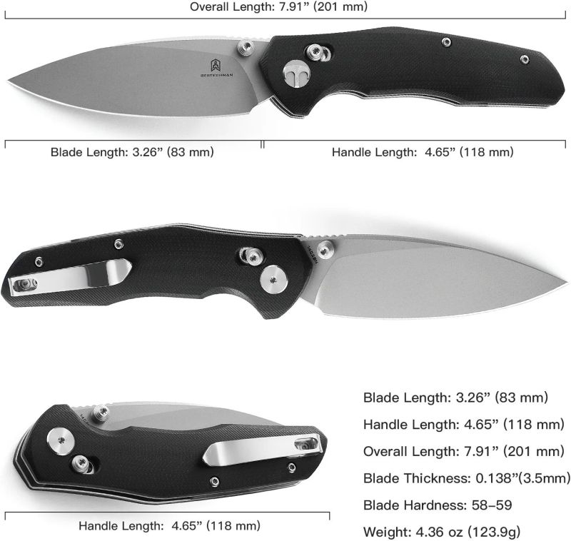 BESTECH Zatvárací nôž RONAN BarLock - black (BMK02D)