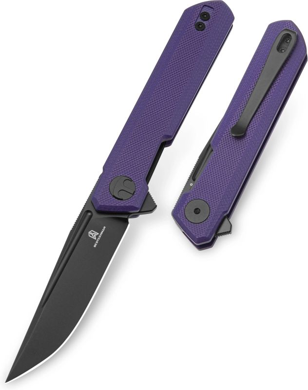 BESTECH Zatvárací nôž MINI DUNDEE LinerLock Black PVD - purple (BMK03J)