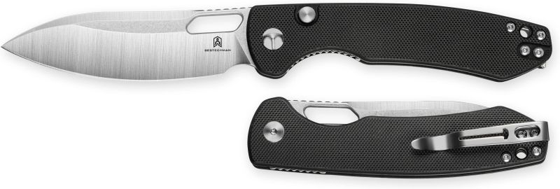 BESTECH Zatvárací nôž FIREBIRD ButtonLinerLock - black (BMK05A)