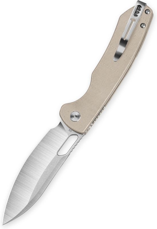 BESTECH Zatvárací nôž FIREBIRD ButtonLinerLock - beige (BMK05B)
