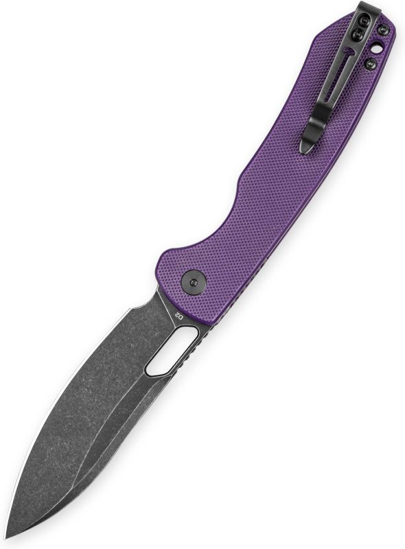 BESTECH Zatvárací nôž FIREBIRD ButtonLinerLock Black PVD - purple (BMK05D)