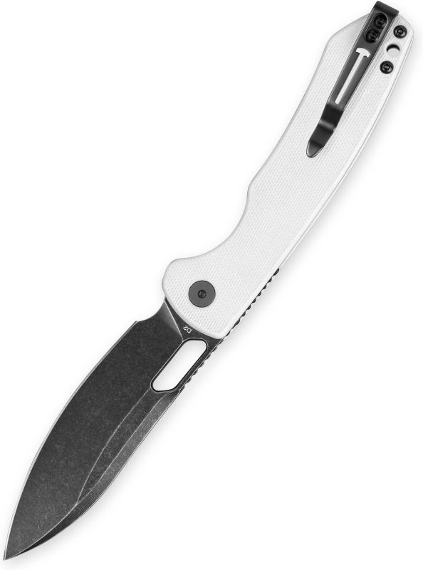 BESTECH Zatvárací nôž FIREBIRD ButtonLinerLock Black PVD - white (BMK05E)