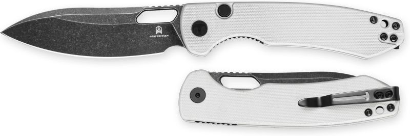 BESTECH Zatvárací nôž FIREBIRD ButtonLinerLock Black PVD - white (BMK05E)