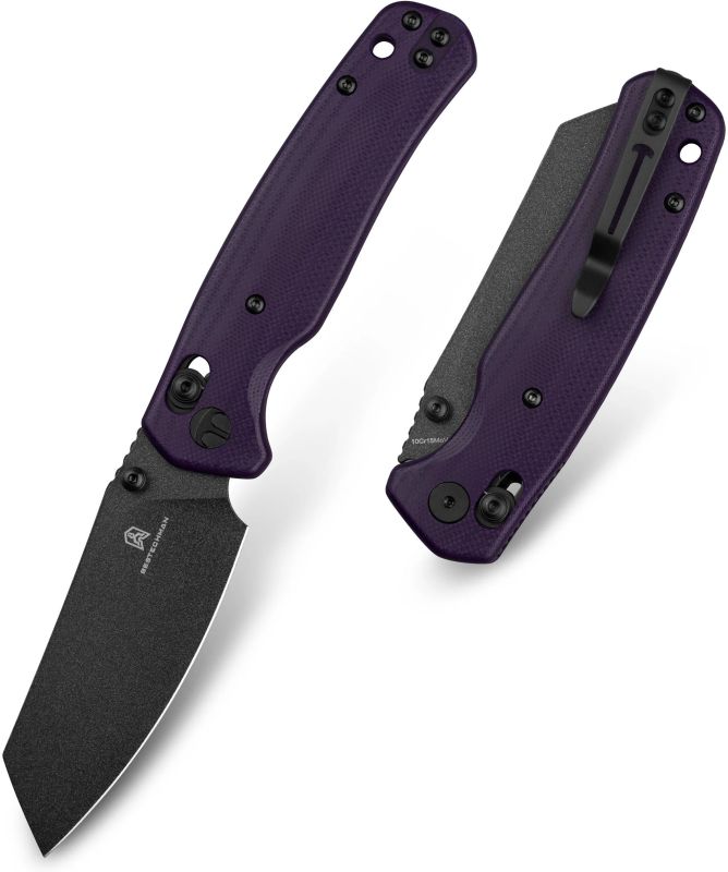 BESTECH Zatvárací nôž CICADA'S WING BarLock Black - purple (BMK06B)