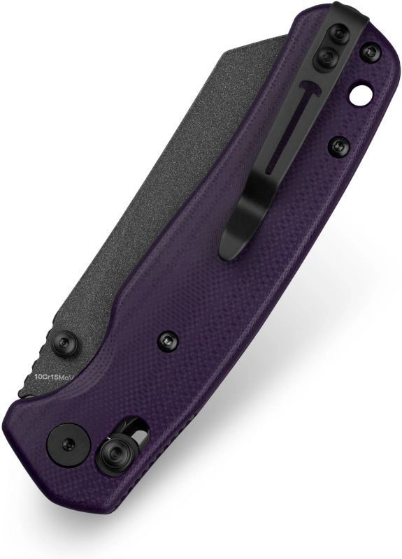BESTECH Zatvárací nôž CICADA'S WING BarLock Black - purple (BMK06B)