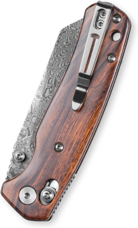 BESTECH Zatvárací nôž CICADA'S WING BarLock Damascus - desert ironwood (BMK06-W-4)