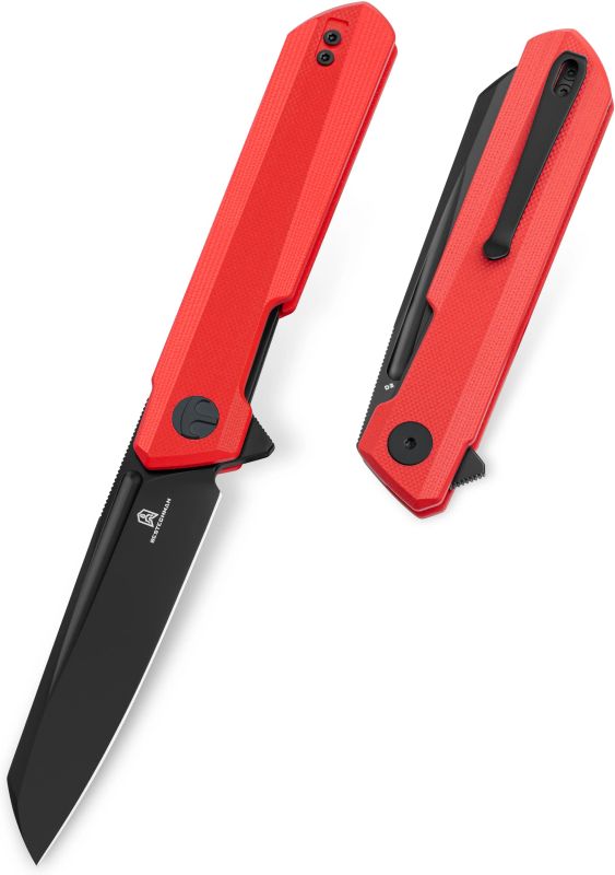 BESTECH Zatvárací nôž DUNDEE LinerLock Black PVD - red (BMK09F)
