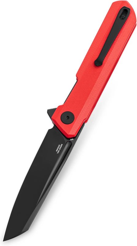 BESTECH Zatvárací nôž DUNDEE LinerLock Black PVD - red (BMK09F)