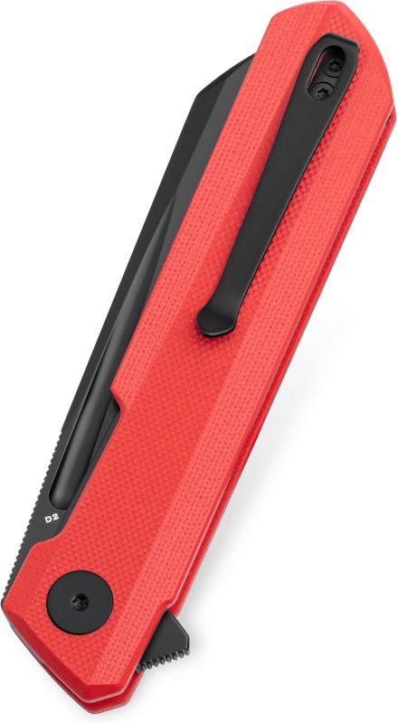 BESTECH Zatvárací nôž DUNDEE LinerLock Black PVD - red (BMK09F)