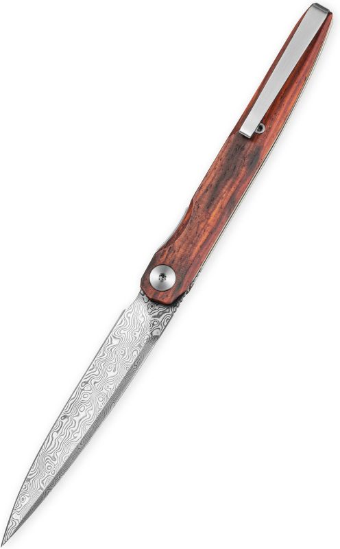 BESTECH Zatvárací nôž LANZA LinerLock Damascus - rosewood (BMK14-D-3)