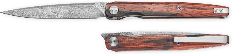 BESTECH Zatvárací nôž LANZA LinerLock Damascus - rosewood (BMK14-D-3)