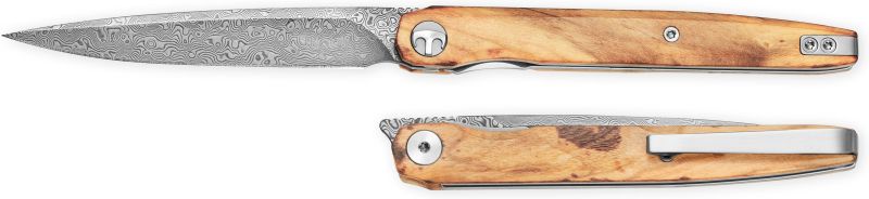 BESTECH Zatvárací nôž LANZA LinerLock Damascus - olivewood (BMK14-D-4)