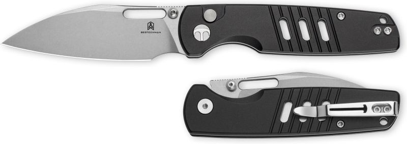 BESTECH Zatvárací nôž VECTOR ButtonLock - black (BMK15A)