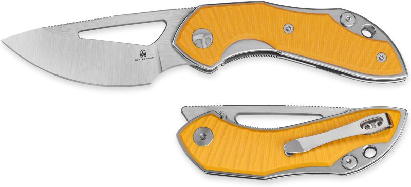 BESTECH Zatvárací nôž TRIASSIC LinerLock - yellow (BMK17B)