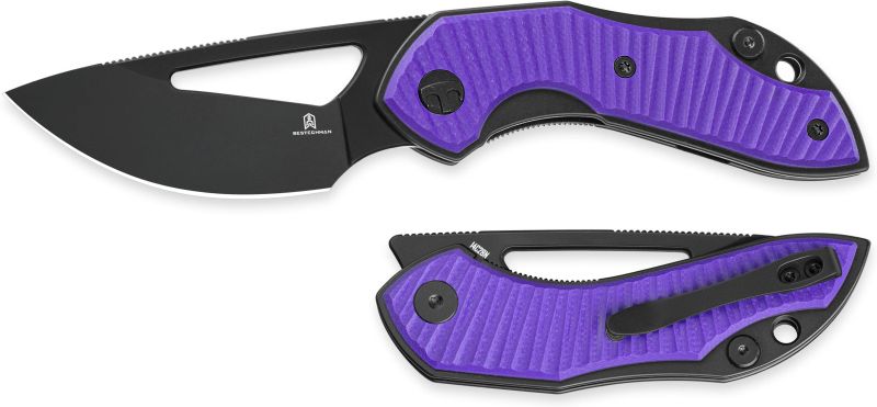 BESTECH Zatvárací nôž TRIASSIC LinerLock Black PVD - purple (BMK17C)