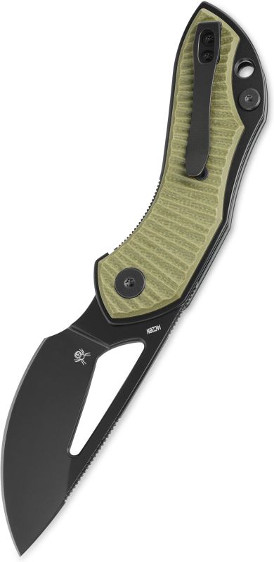 BESTECH Zatvárací nôž TRIASSIC LinerLock Black PVD - OD green (BMK17D)