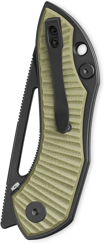 BESTECH Zatvárací nôž TRIASSIC LinerLock Black PVD - OD green (BMK17D)