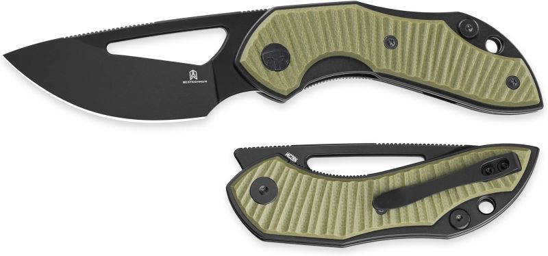 BESTECH Zatvárací nôž TRIASSIC LinerLock Black PVD - OD green (BMK17D)